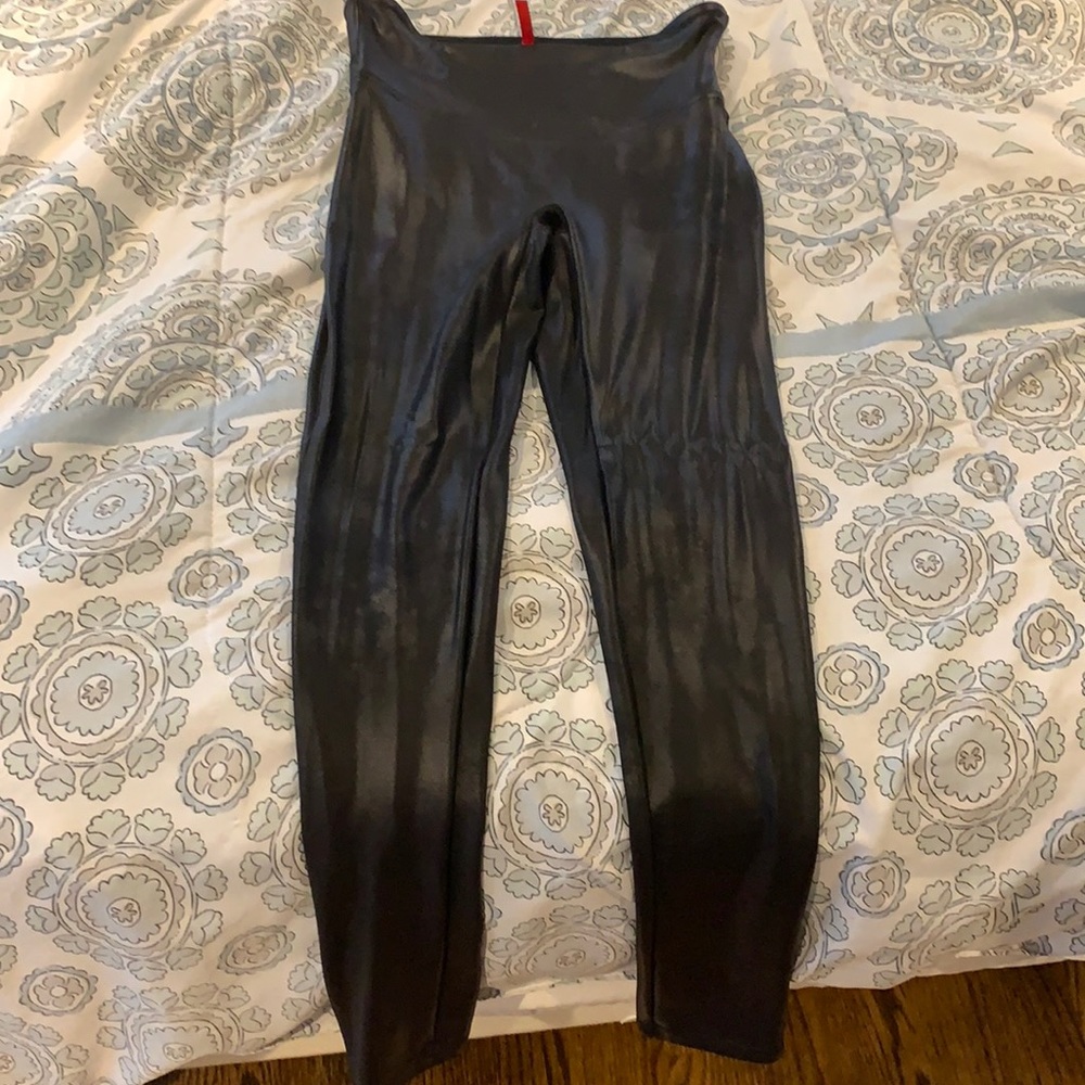 SPANX Faux Leather Leggings like new